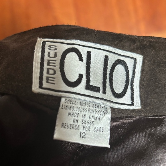 Vintage Midrise Straight Leg Brown Suede Pants - Picture 3 of 7